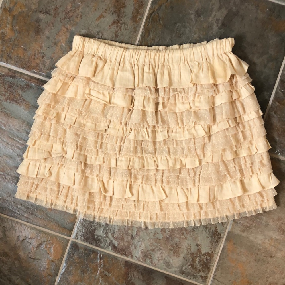 J Crew sz small mini cream skirt